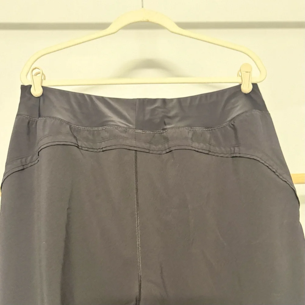Lands End Womens Athleisure Pants High Rise Wide Leg Full Length Blk Pockets 1X‎ - Picture 6 of 12